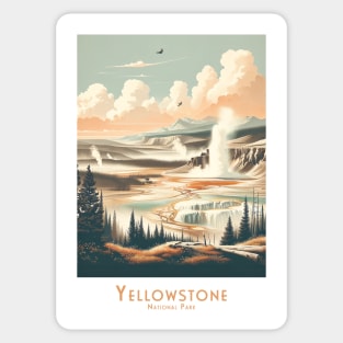 Yellowstone National Park Vintage Travel Poster Sticker